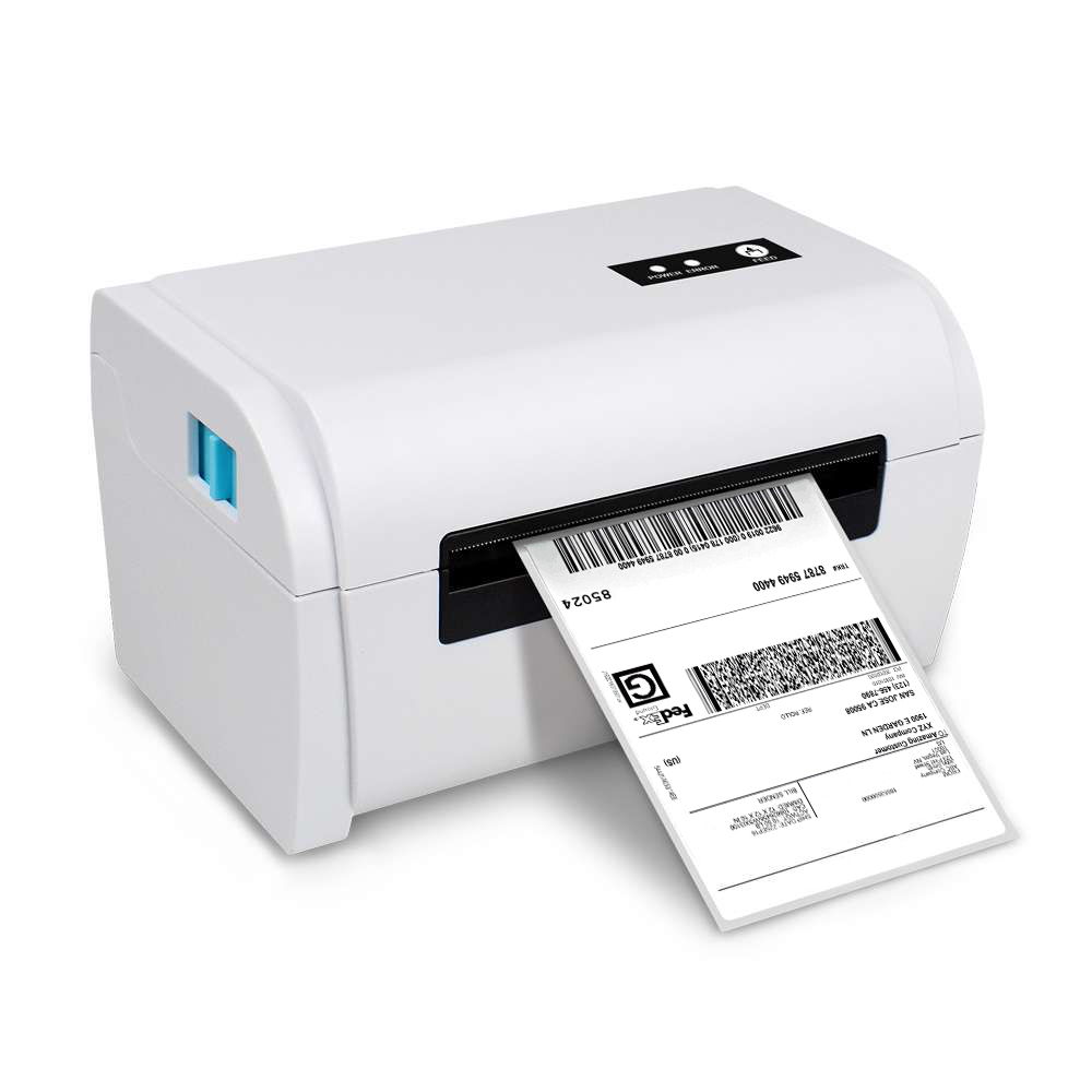 Barcode Printer - 送り状ラベルプリンター 104mm 感熱式バーコードラベルプリンター 高速印刷