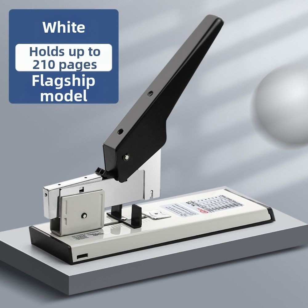 Stapler Heavy Duty - 省力化された頑丈なステープラー 最大210ページまで対応 ポータブル手動ステープラー 滑り止め付き シンプルな卓上ステープラー ビジネス用