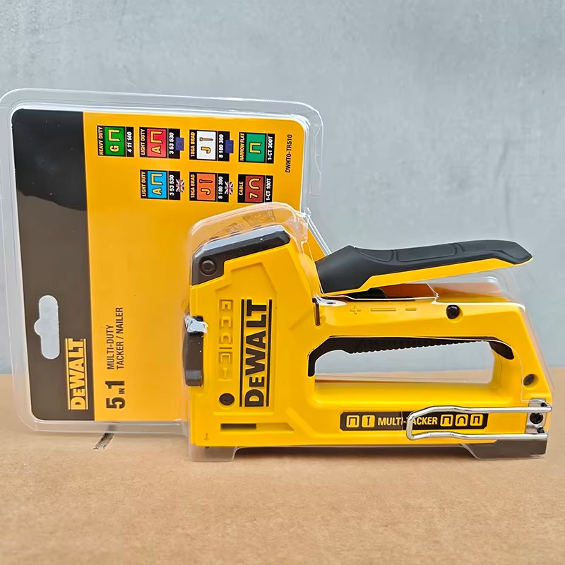 Stapler Heavy Duty - DeWALT DWHT0-TR510 5-in-1 多機能ステープラー＆釘打ち機（手動式、頑丈な構造）- 家庭用およびプロフェッショナル用途に最適な多機能ステープラー