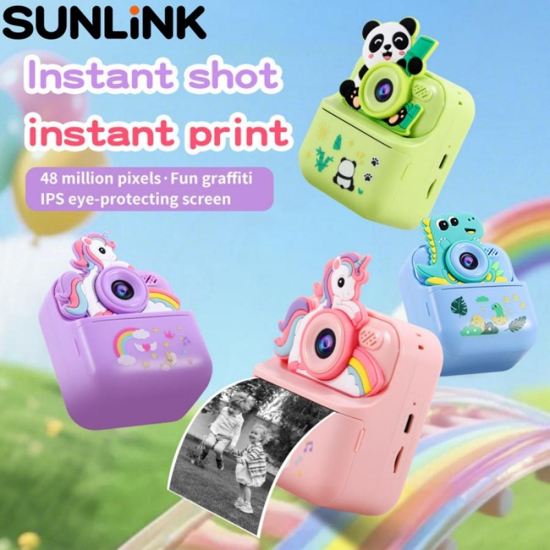 1pc 子供用インスタントカメラビデオフォトプリンター HD - Photo Printer のレビューと価格