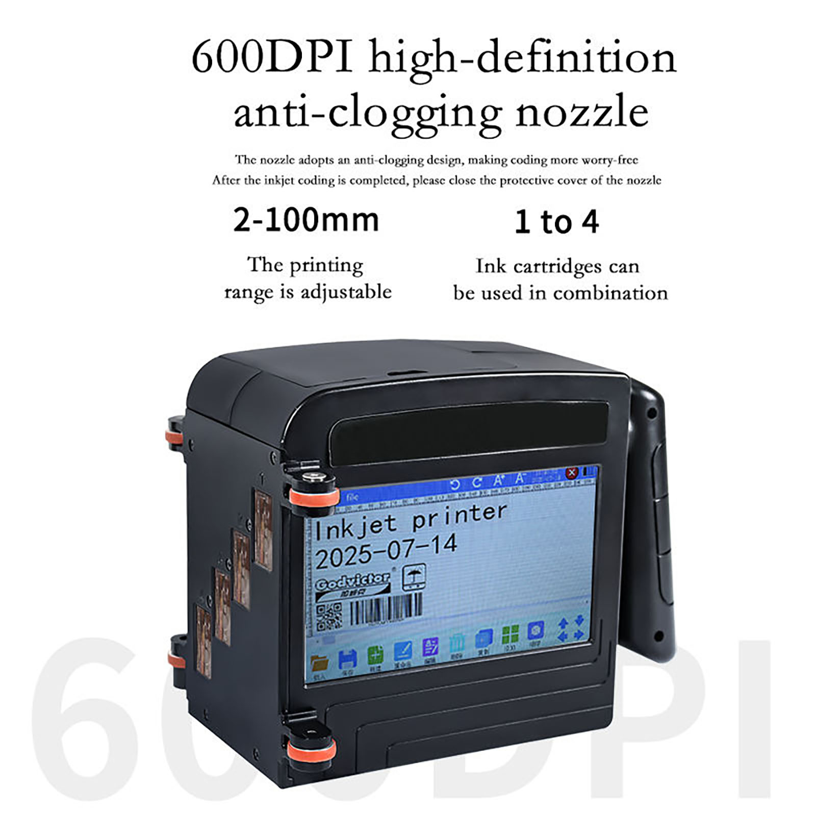 ZM-C100 10cm ポータブルハンドヘルドインクジェッ - Barcode Printer のレビューと価格