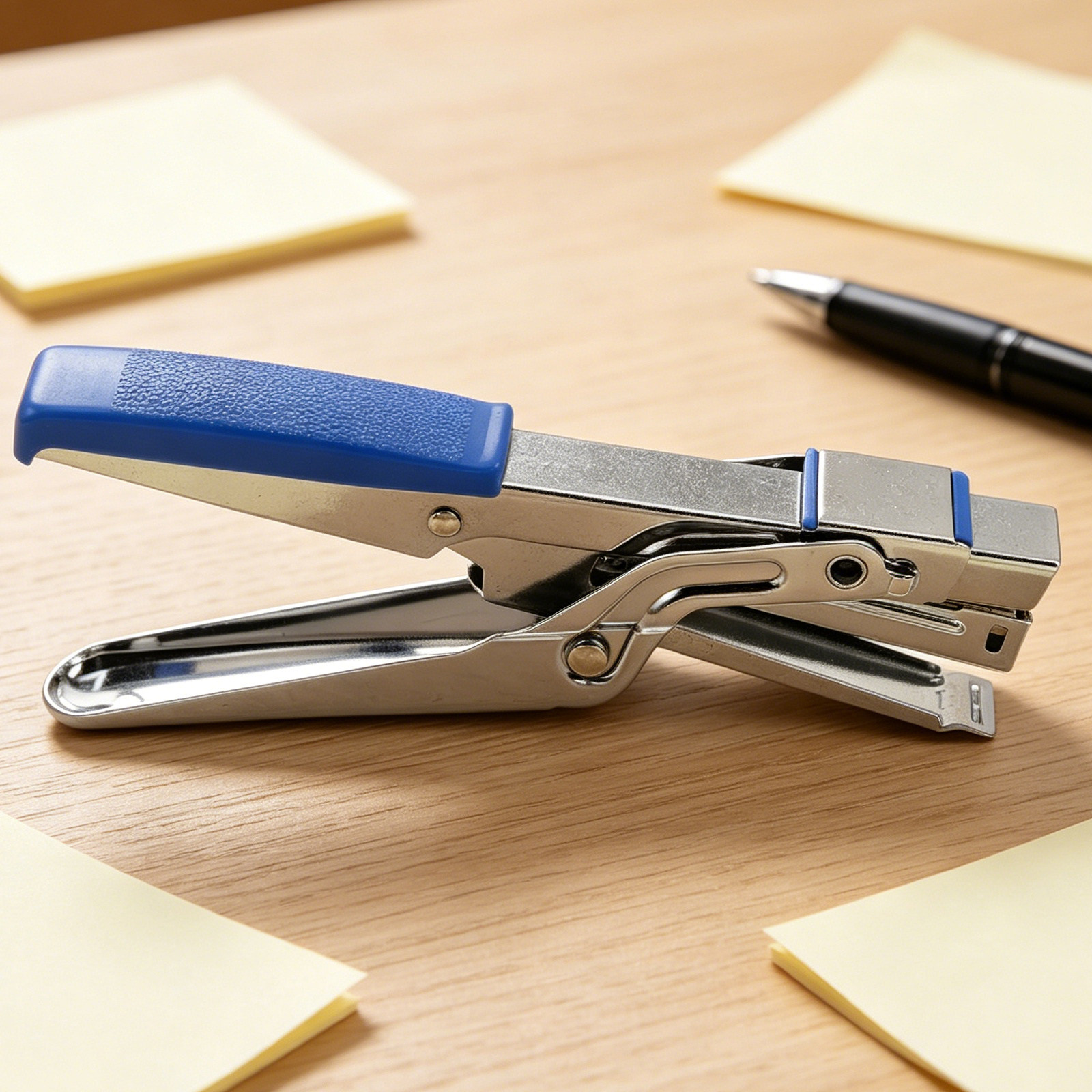 頑丈なハンドヘルドステープラー、ペンチ型、デスク用、ブルー、 - Stapler Heavy Duty のレビューと価格