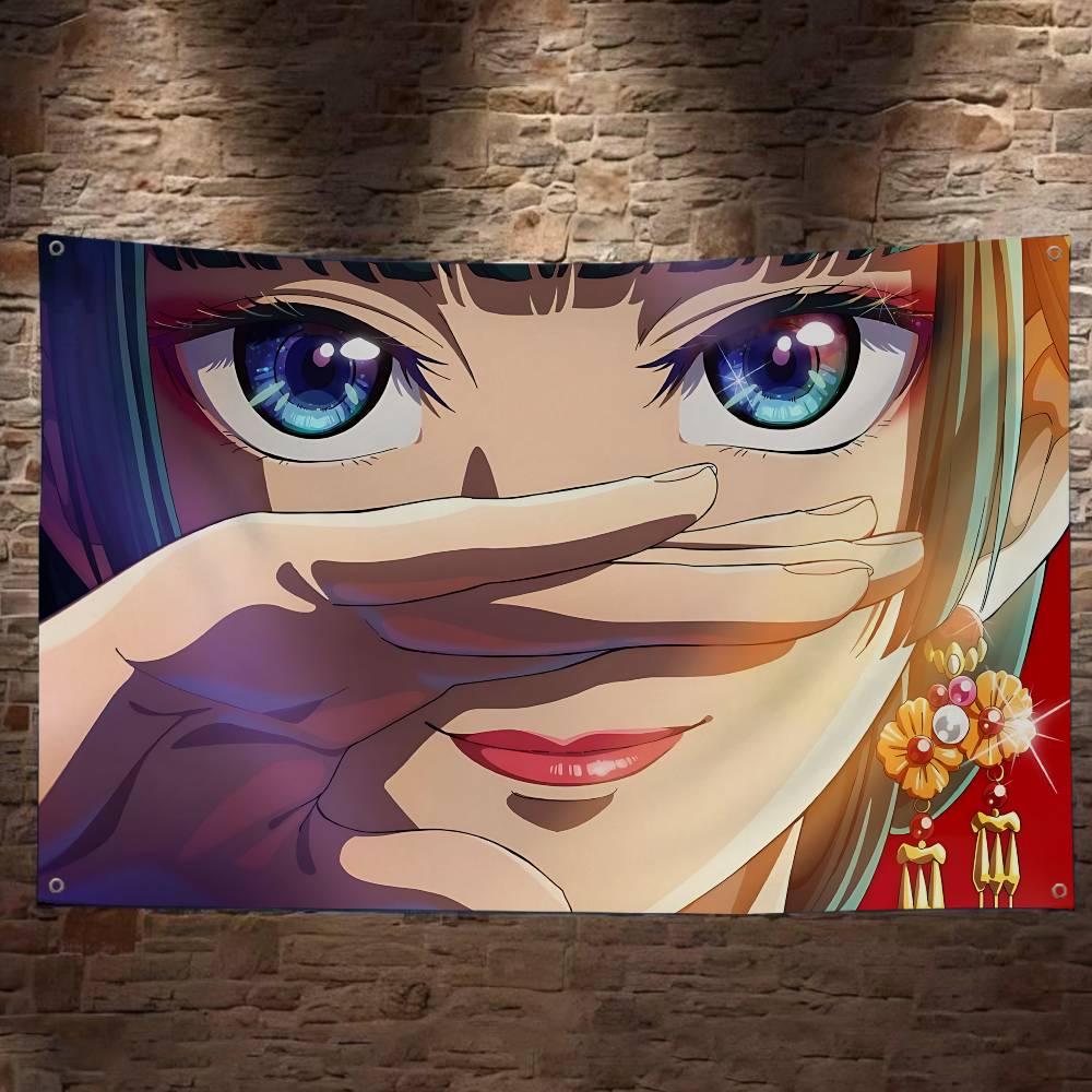 人気アニメ「薬局日記」の高品質印刷による商業広告用旗、パーテ - Commercial Printing Company のレビューと価格