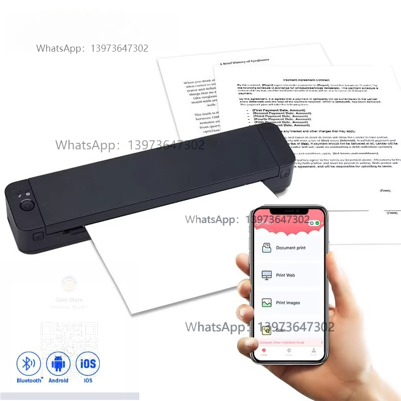 新型300dpiポータブルA4プリンター サーマル転写プリン - Thermal Printer のレビューと価格