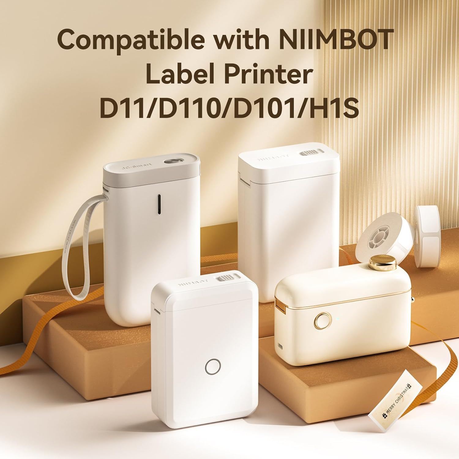 Niimbot-粘着ラベルd11,粘着紙,防水,真っ白,d1 - Label Maker のレビューと価格